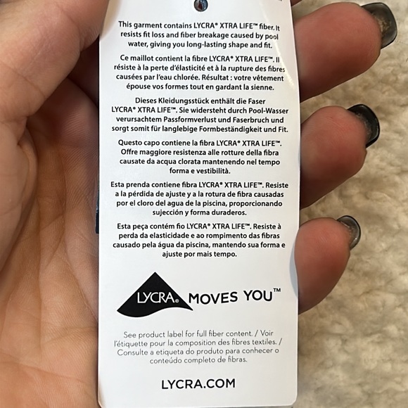 NWT Lands End Womens Deep Sea Navy Tie Dye Palm Sweetheart Swim Dress SIZE 18W - Picture 6 of 12